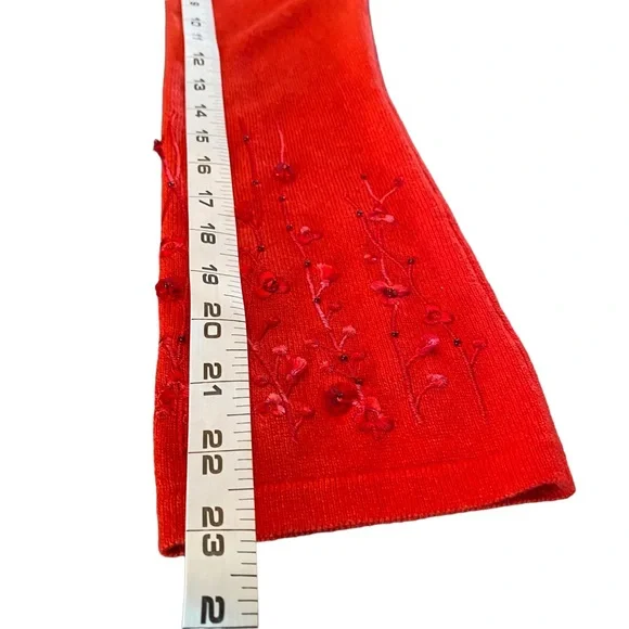 Escada Beautiful Red Wrap Sweater Cardigan Top - Picture 11 of 11